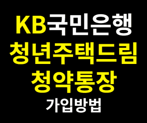 국민은행 청년주택드림 청약통장