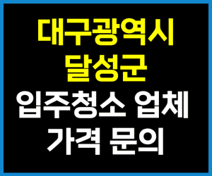 대구 달성군 입주청소