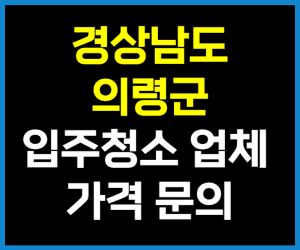 경남 의령군 입주청소