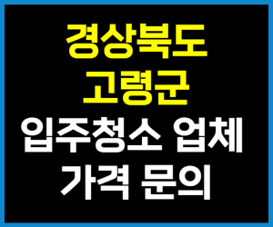 경북 고령군 입주청소