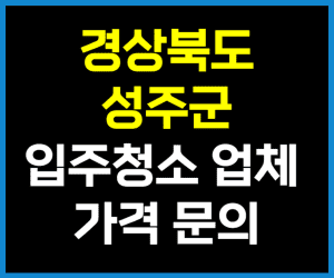 경북 성주군 입주청소