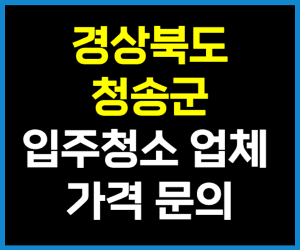 경북 청송군 입주청소