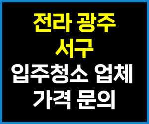광주 서구 입주청소