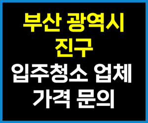 부산 진구 입주청소