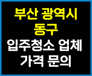 부산 동구 입주청소