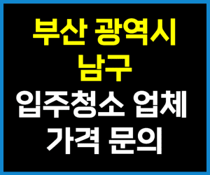 부산 남구 입주청소