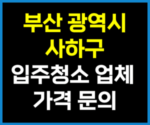 부산 사하구 입주청소